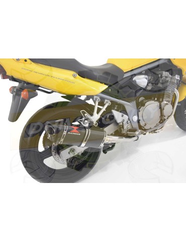 GSF650 Bandit 05-06 K5 K6 Ligne complète & Silencieux Tri-Ovale En Carbone 250mm