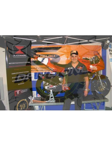 GSF650 Bandit 05-06 K5 K6 Ligne complète & Silencieux Tri-Ovale En Carbone 250mm