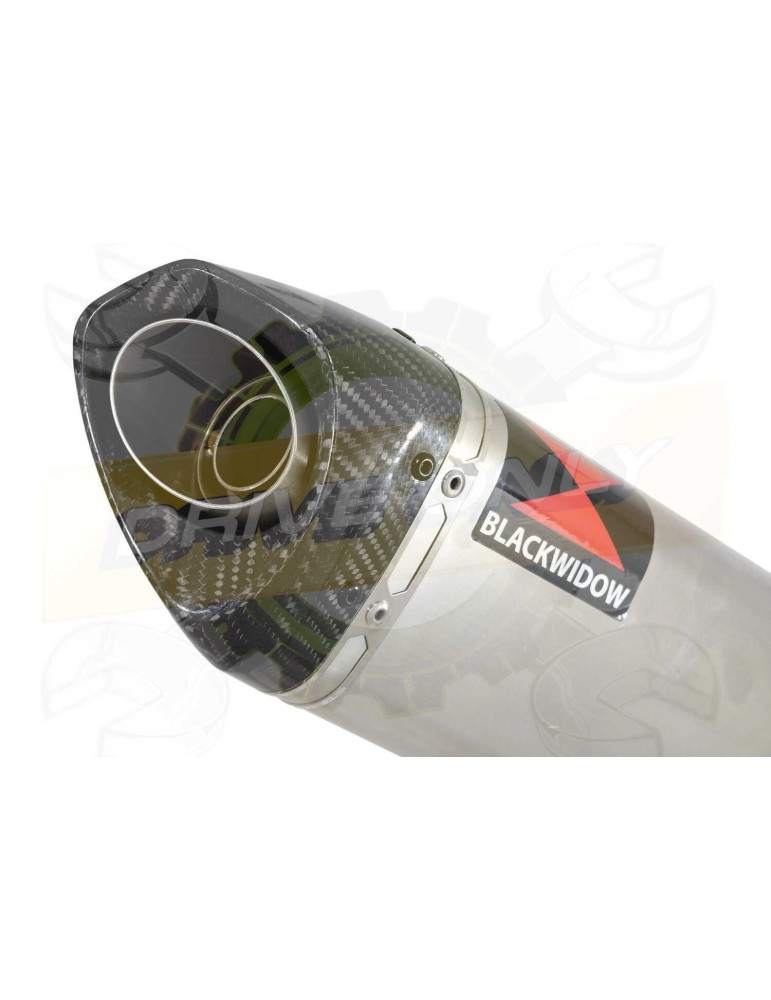 GSF650 Bandit 05-06 K5 K6 Ligne complète + Silencieux Tri-Ovale en Inox + Canule en Carbone 250mm