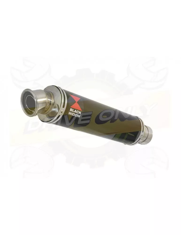 GSF 650 GSF650 Bandit 05-06 K5 K6 Tube de raccord et Silencieux Rond Noir en Inox 350mm