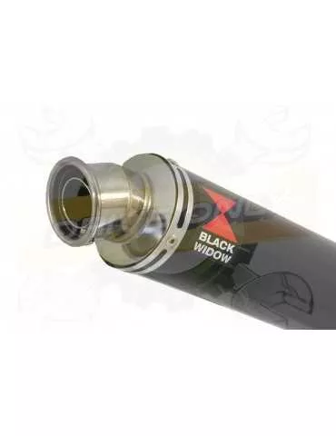GSF 650 GSF650 Bandit 05-06 K5 K6 Tube de raccord et Silencieux Rond Noir en Inox 350mm