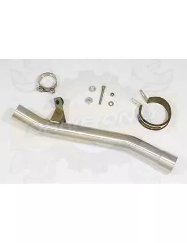 GSF 650 GSF650 Bandit 05-06 K5 K6 Tube de raccord et Silencieux Rond Noir en Inox 350mm