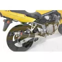 GSF 650 GSF650 Bandit 05-06 K5 K6 Tube de raccord et Silencieux Rond Noir en Inox 350mm
