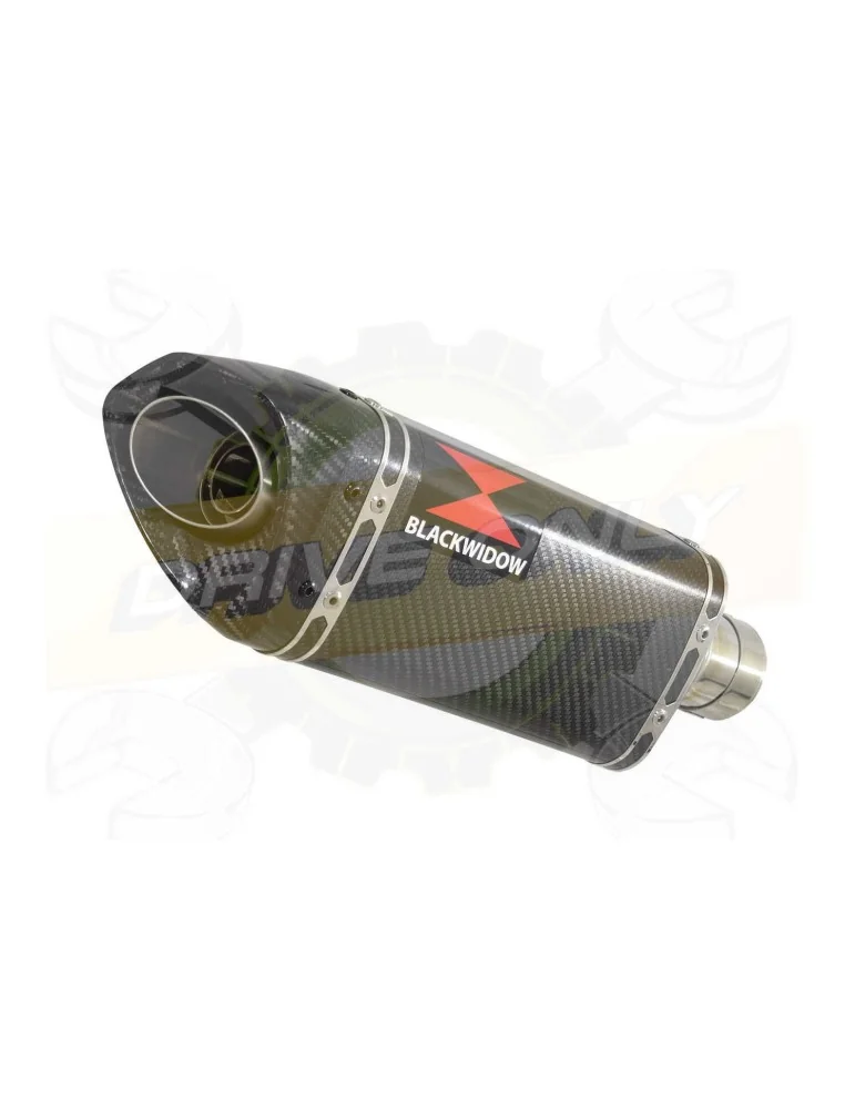 GSF 650 Bandit 05-06 K5 K6 Tube de raccord et Silencieux Tri-Ovale En Carbone 250mm