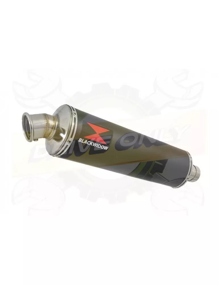GSF 1200 GSF1200 Bandit 1995-2004 Tube de raccord et Silencieux Rond Noir En Inox 400mm