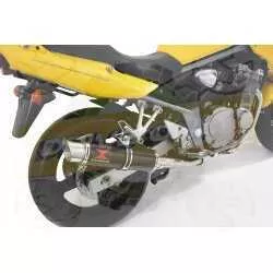 GSF 1200 GSF1200 Bandit 1995-2004 Tube de raccord et Silencieux GP Style Rond Noir En Inox 360mm