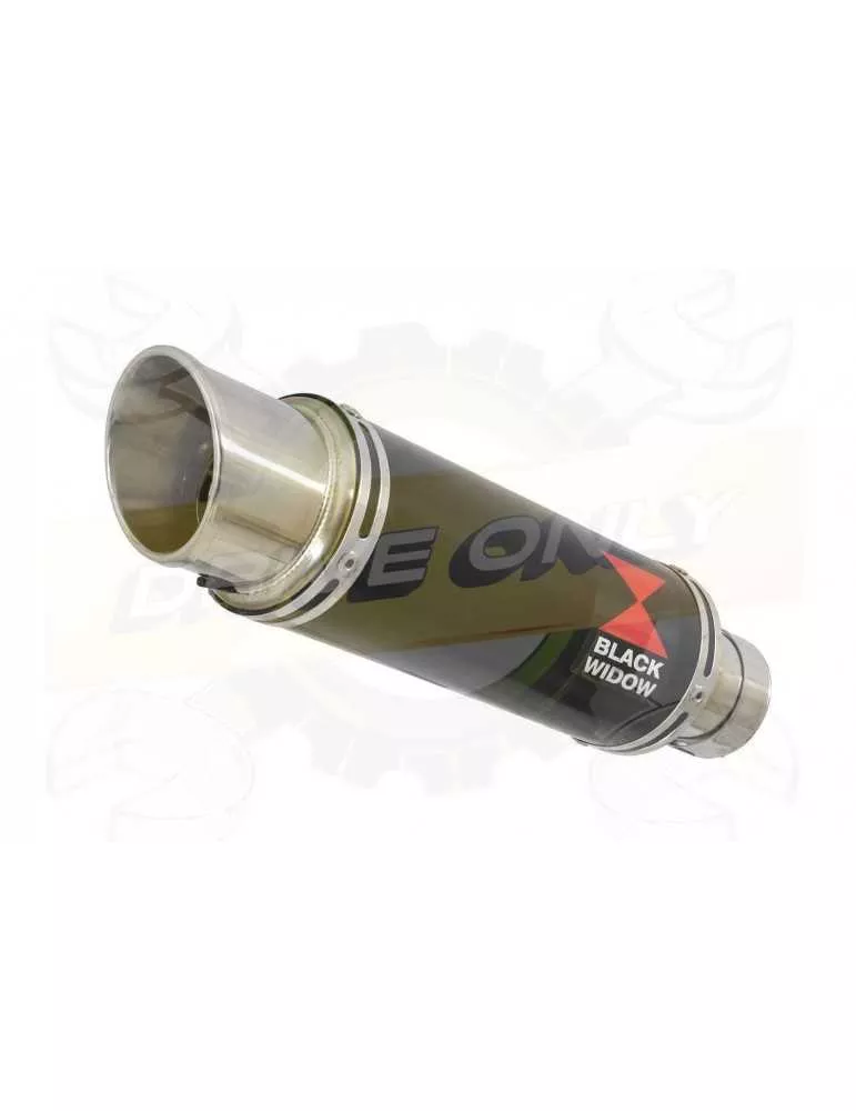 HYOSUNG GT125R GT125 COMET Ligne complète & Silencieux GP Rond Noir En Inox 230mm