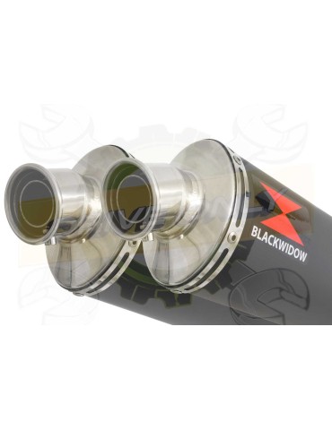 ZX-11 ZX11 4-2 Ligne complète & Silencieux Ovale Noir En Inox 300mm