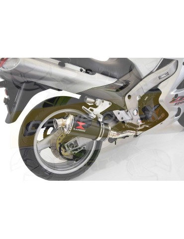 ZX-11 ZX11 4-2 Ligne complète & Silencieux Ovale Noir En Inox 300mm