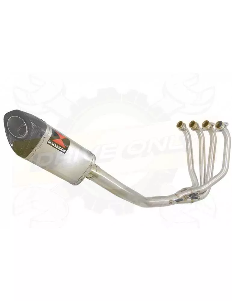 ZRX1100 ZRX 1100 Ligne complète & Silencieux Tri-Oval En Inox + Canule En Carbone 250mm