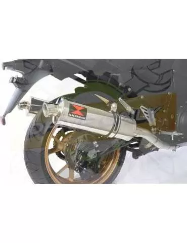ZZR 1400 Ninja ZX14 2008-2011 4-2 Tube de raccord & Silencieux Ovale en Inox 400mm