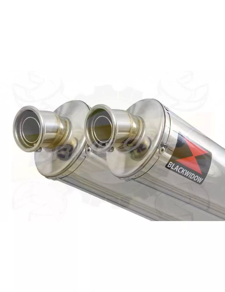 ZZR 1400 Ninja ZX14 2008-2011 4-2 Tube de raccord & Silencieux Rond en Inox 300mm