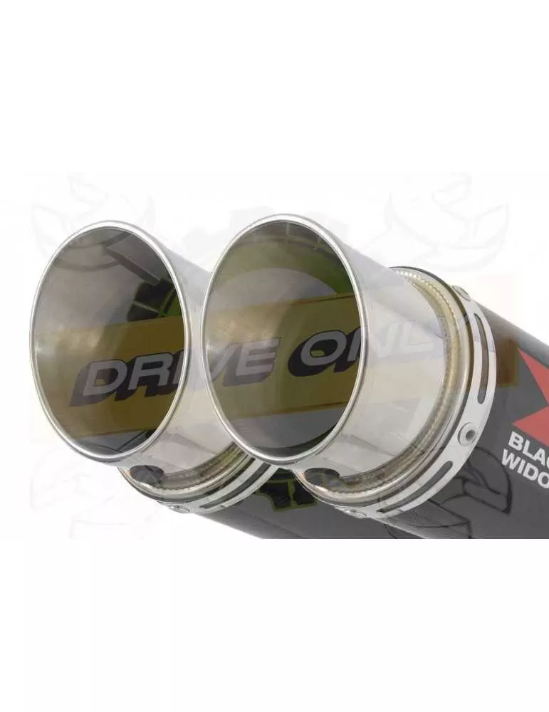 ZZR 1400 Ninja ZX14 2008-2011 4-2 Tube de raccord & Silencieux GP Rond en Carbone 350mm