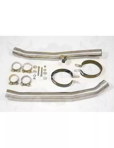 ZZR 1400 Ninja ZX14 2008-2011 4-2 Tube de raccord & Silencieux GP Rond en Carbone 350mm