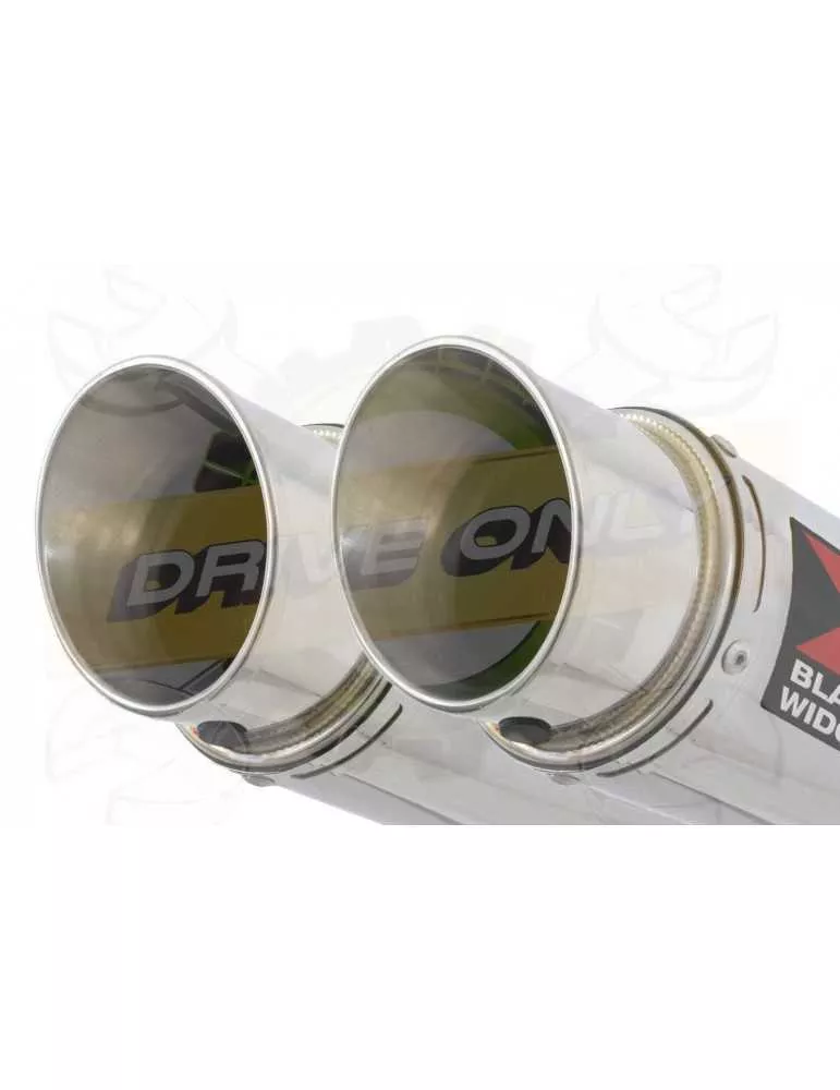 ZZR 1400 Ninja ZX14 2008-2011 4-2 Tube de raccord & Silencieux GP Rond en Inox 350mm
