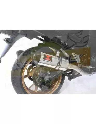 ZZR 1400 Ninja ZX14 2008-2011 4-2 Tube de raccord & Silencieux Ovale en Inox & Canule en Carbone 300mm