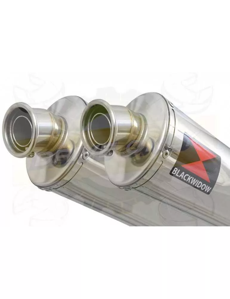 ZZR 1400 Ninja ZX14 2008-2011 4-2 Tube de raccord & Silencieux Ovale en Inox 300mm