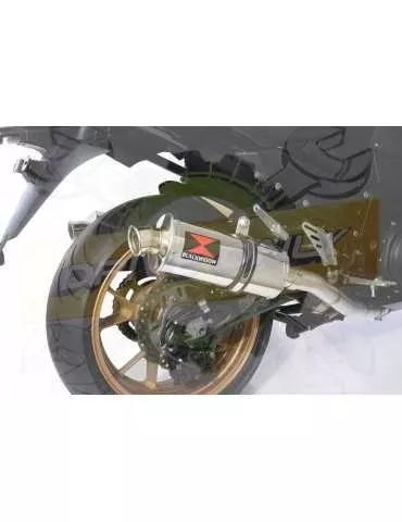 ZZR 1400 Ninja ZX14 2008-2011 4-2 Tube de raccord & Silencieux Ovale en Inox 300mm