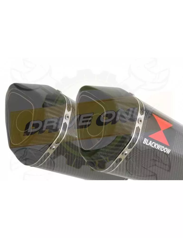 ZZR 1400 Ninja ZX14 2008-2011 4-2 Tube de raccord & Silencieux Hexagonale en Carbone 300mm