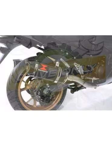 ZZR 1400 Ninja ZX14 2008-2011 4-2 Tube de raccord & Silencieux Hexagonale en Carbone 300mm