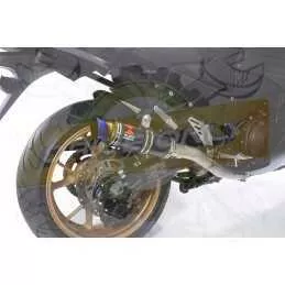 ZZR 1400 Ninja ZX14 2008-2011 4-2 Tube de raccord & Silencieux GP Rond en Carbone & Canule en Inox Anodisé 230mm