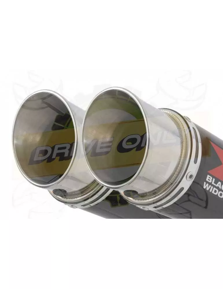 ZZR 1400 Ninja ZX14 2008-2011 4-2 Tube de raccord & Silencieux GP Rond en Carbone 230mm