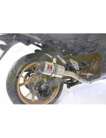 ZZR 1400 Ninja ZX14 2008-2011 4-2 Tube de raccord & Silencieux Ovale en Inox & Canule en Carbone 200mm