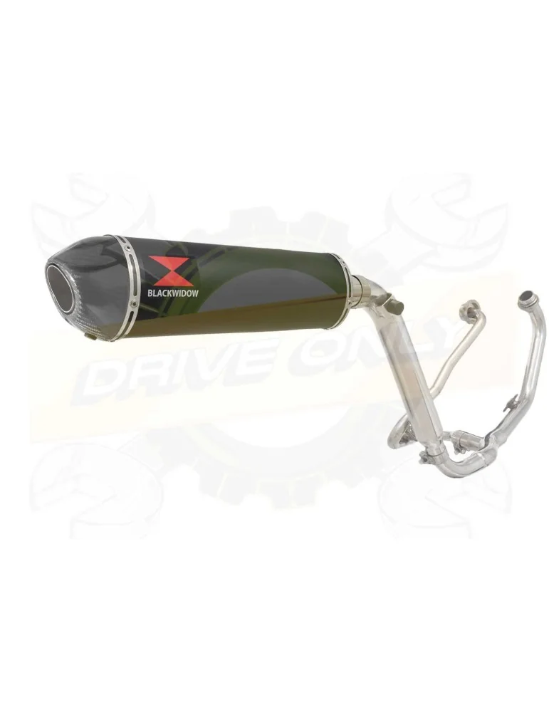 HONDA XL125 VARADERO (JC49) 08-16 Ligne complète & Silencieux Ovale Noir Inox + Carbone Tip 400mm