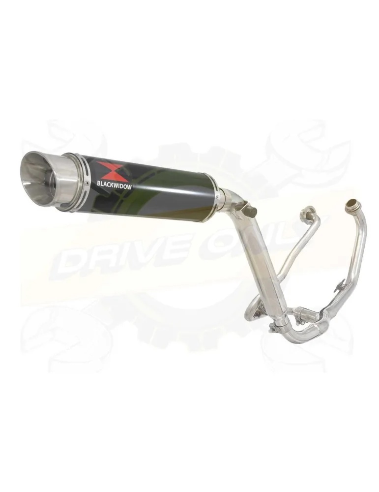 HONDA XL125 VARADERO (JC49) 08-16 Ligne complète & Silencieux GP Rond Noir Inox 360mm