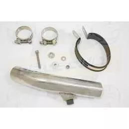 VFR800F VFR 800 1997-2003 (RC46) Tube de raccord et Silencieux GP Rond Carbone + Titanium 230mm