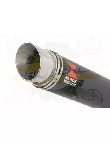 VFR800F VFR 800 1997-2003 (RC46) Tube de raccord et Silencieux GP Rond Noir En Inox 230mm