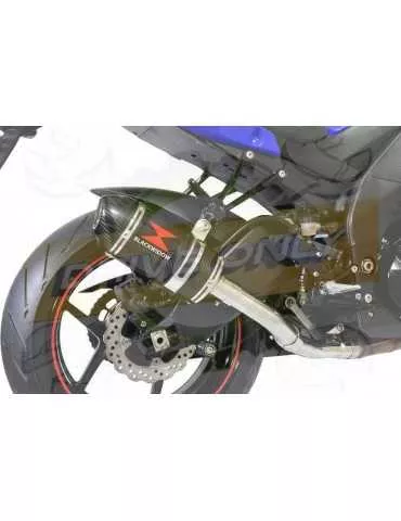 ZX6R ZX-6R 2009/2016 Decata / Kit Tube de raccord & Silencieux Ovale En Carbone 200mm