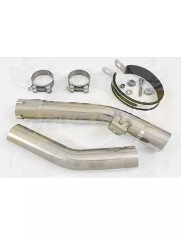 ZX6R ZX-6R 2009/2016 Decata / Kit Tube de raccord & Silencieux Ovale En Carbone 200mm