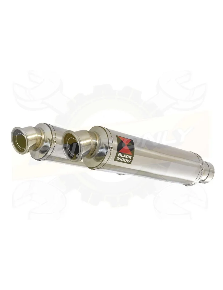 VFR 800 VTEC (RC46) 2002 - 2013 Tube de raccords + Silencieux Rond Inox 350mm