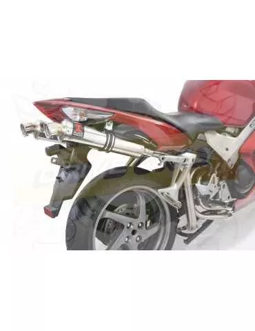 VFR 800 VTEC (RC46) 2002 - 2013 Tube de raccords + Silencieux Rond Inox 350mm