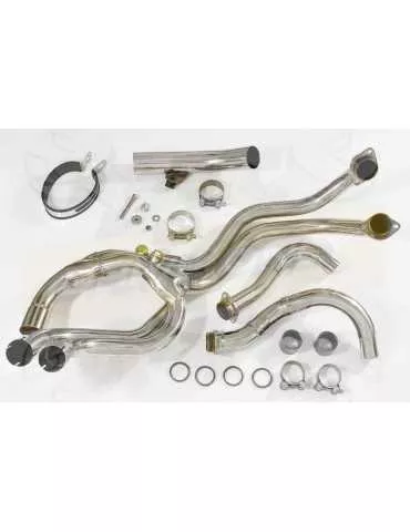 VFR800F VFR 800 1997-2003 (RC46) Ligne complètes & Rond Noir Silencieux En Inox 400mm