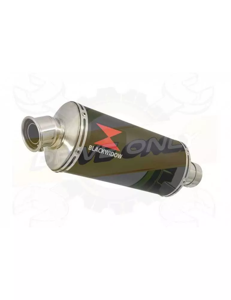 VFR800 97-03 (RC46) Hi level Ligne complètes Ovale Black Stainless Silencieux 300mm