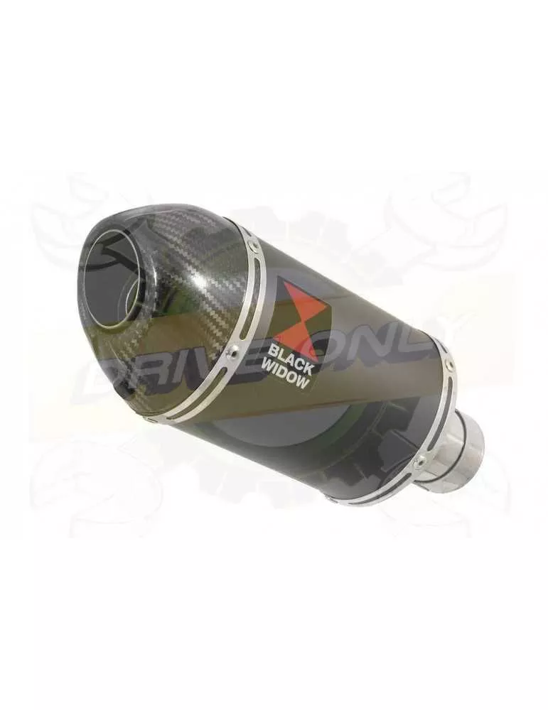 VFR800F VFR 800 1997-2003 (RC46) Ligne complètes & Ovale Noir Silencieux En Inox + Carbon Tip 200mm