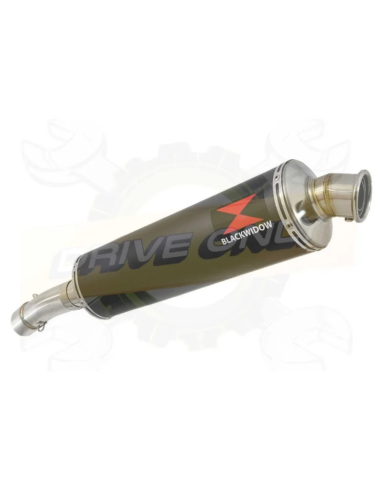 F650 GS Exhaust tube de raccord + Rond Black Stainless Silencieux 400mm