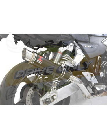 CB1300 S F SC54 2003-2015 Exhaust tube de raccord &  Rond GP Style Noir Silencieux En Inox 360mm
