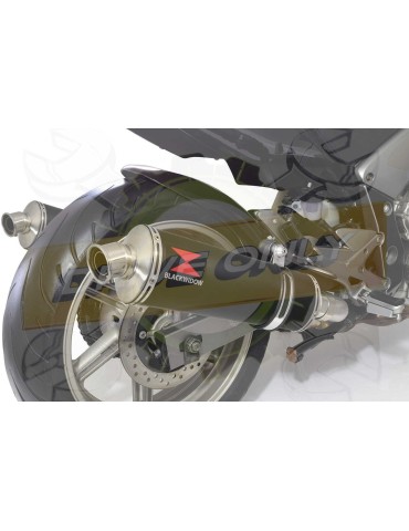 CBF1000 2006-2011 Par paire, Silencieux Ovale Noir Inox 400mm