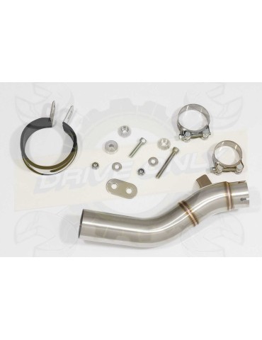 CB500F CB500X CBR500R Tube de raccord & Silencieux Rond Noir Inox 350mm