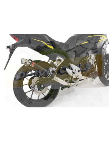 CB500F CB500X CBR500R Tube de raccord & Silencieux Rond Noir Inox 350mm