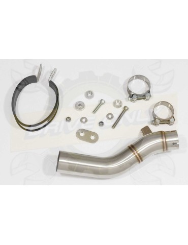 CB500F CB500X CBR500R Tube de raccord & Silencieux Ovale Inox/Carbone 300mm