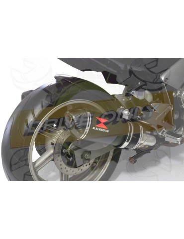CBF1000 2006-2011 Par paire, Silencieux Ovale Noir Inox & Carbone 300mm