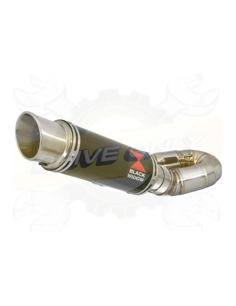 CBR1000RR Fireblade 08-13 Silencieux kit with Rond GP style Noir stainless Silencieux 230mm
