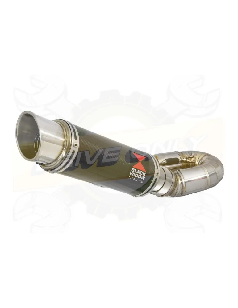 CBR1000RR Fireblade 08-13 Tube de raccord & Silencieux Rond GP Carbone + Titanium tip 230mm