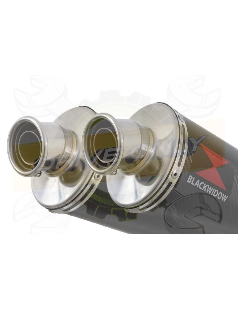 CBR1100 CBR 1100 XX Blackbird 4-2 Ligne complète & Silencieux Ovale En Carbone 400mm