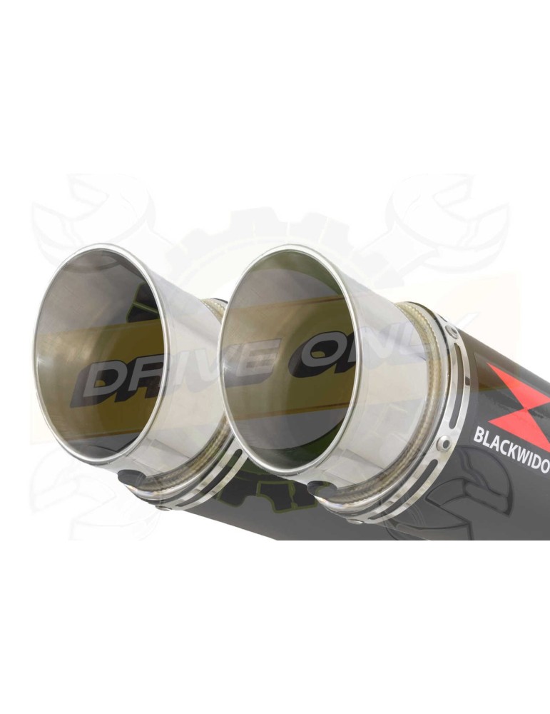 CBR1100 CBR 1100 XX Blackbird 4-2 Ligne complète & Silencieux GP Rond Noir En Inox 360mm