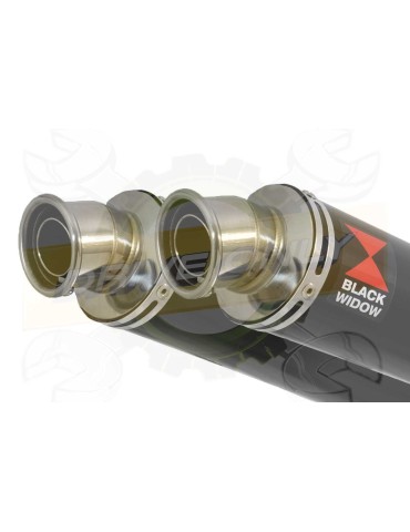 CBR1100 CBR 1100 XX Blackbird 4-2 Ligne complète & Silencieux Rond Noir En Inox 350mm